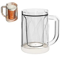 Home with Handle Liquid Refrigerator Frozen Cup Summer PET/PP Freezer Beer Mugs Thickened 20oz Drink Glass Beer Mug