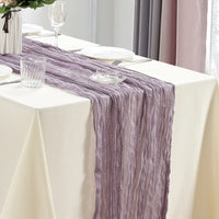 1/2/4/6Pack CheeseCloth Table Runner,40x270cm Boho Gauze Fabric Rustic Sheer TableRunner for Wedding Bridal Shower Party Banquet