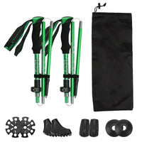 2Pcs Ultralight Trekking Poles Walking Sticks Hiking Canes Folding Aluminum Walking Pole Nodic Walking Sticks