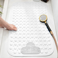 1pc PVC Non-slip Shower Mat with Suction Cups & Drain Holes, Massage Shower Rug Bathroom Mat Bathtub Mat Bath Rugs, 15.7x27.5in