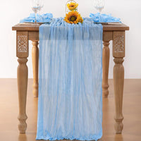 Lilac Purple Lavender Cheesecloth Table Runner Wedding Party Boho Rustic Gauze Table Runner Bridal Shower Birthday Decorations