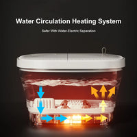 Fully Automatic Massage Heating Foot Bath Folding Heat Constant Temperature Foot Wash Basin Relieve Pressure Relax Massager Spa