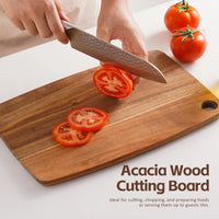 Acacia Wood Cutting Board Charcuterie Board Decorative Wooden Serving Board for Kitchen