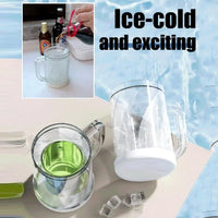 Home with Handle Liquid Refrigerator Frozen Cup Summer PET/PP Freezer Beer Mugs Thickened 20oz Drink Glass Beer Mug