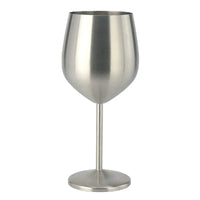 500ML Stainless Steel  Unbreakable Tall Champagne Glass Bar KTV European Style Goblet Glass Goblet Metal Red Wine Cocktail Glass