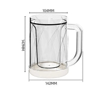 Home with Handle Liquid Refrigerator Frozen Cup Summer PET/PP Freezer Beer Mugs Thickened 20oz Drink Glass Beer Mug