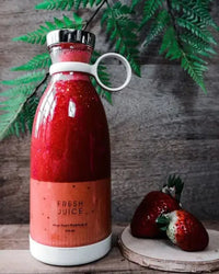 Kabelloser Smoothie-Mixer to go – USB-Akku, 6 Edelstahl-Klingen, BPA-frei