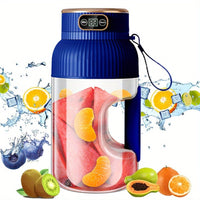 Fruit Juicer, Portable Multifunctional Drink Cup, Upgraded 10-Blade Large Capacity Portable Juicer, Multifunctional Juicer Blender Suitable for Vegetables, Fruits, And Smoothies, Rechargeable Juicer, Suitable for Sports, Travel