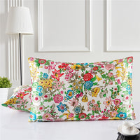 1pc Luxurious 100% Mulberry Silk Pillowcase with Zipper Closure - Soft Leopard Print, Polka Dot & Floral Designs, Skin-Friendly & Durable, Multiple Colors Available