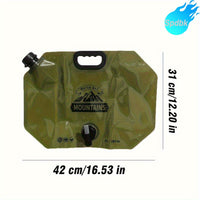 2.11gal Portable Water Container with Faucet - Foldable, Lightweight & Durable PET Material, Ideal for Camping, Hiking, Travel & Outdoor Activities, Camping Water Jug