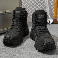 Autumn New High-Top Large Size Sports Hiking Shoes, Comfortable Thick Sole Lightweight Casual Walking Shoes, Suitable for All Seasons Daily Outdoor Sports, Walking And Travel, Hiking, Camping Gear