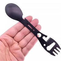 New 10-In-1 Multifunctional Outdoor Camping Survival Spork Kitchen Multifunctional Wrench Bottle Opener Spoon