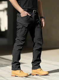 Men's Tactical Cargo Pants - Stretch Fabric with Multiple Pockets, Regular Fit, Machine Washable - Elastic Waist for Everyday Comfort - Durable Outdoor Hiking and Casual Workwear - Casual Cargo Pants