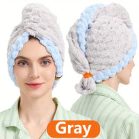 1pc Women'S Extra Large Quick-Dry Hair Towel - Super Absorbent Microfiber Turban with Wide Brim, 50x70cm (19.69x27.56in) for Curly, Wavy, Straight Hair - Thick & Soft for Home, Travel, Christmas Gift, Hair Towel For Women, Hair Towel For Men