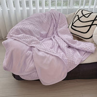 Emotional Cooling Blanket for Relaxation - Soundwave Technology Embossed Striped Design with Ball Accents, Breathable Lightweight Summer Throw, Machine Washable Wrinkle-Resistant Multi-Use Blanket And Shawl in White And Grey, Random Color