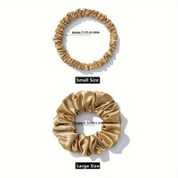 2pcs High Quality 100% Silk Hair Scrunchies | Solid Color Minimalist Big Hairbands, 3.5CM Width, 22Momme, Valentine'S Day Gift, SUNCDELV SLIK