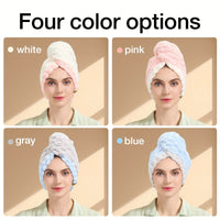 1pc Women'S Extra Large Quick-Dry Hair Towel - Super Absorbent Microfiber Turban with Wide Brim, 50x70cm (19.69x27.56in) for Curly, Wavy, Straight Hair - Thick & Soft for Home, Travel, Christmas Gift, Hair Towel For Women, Hair Towel For Men