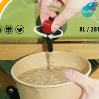 2.11gal Portable Water Container with Faucet - Foldable, Lightweight & Durable PET Material, Ideal for Camping, Hiking, Travel & Outdoor Activities, Camping Water Jug
