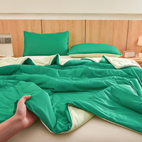 1pc Ultra-Soft Cool Summer Quilt - Lightweight & Breathable Air Conditioning Blanket, Skin-Friendly Cooling Material, Perfect for Hot Sleepers, Solid Color, Easy Care