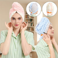 1pc Women'S Extra Large Quick-Dry Hair Towel - Super Absorbent Microfiber Turban with Wide Brim, 50x70cm (19.69x27.56in) for Curly, Wavy, Straight Hair - Thick & Soft for Home, Travel, Christmas Gift, Hair Towel For Women, Hair Towel For Men