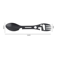 New 10-In-1 Multifunctional Outdoor Camping Survival Spork Kitchen Multifunctional Wrench Bottle Opener Spoon