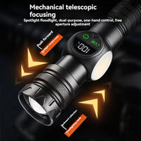 Multifunctional Rechargeable Flashlight with an Exquisite Case, Featuring Powerful Burst Brightness and Telescopic Zoom, Ultra-long Outdoor Battery Life, Work Light, Magnetic Repair Light, and Multifunctional Side Light. Suitable for Home