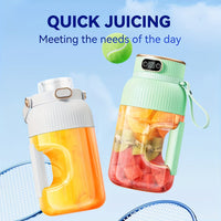 Fruit Juicer, Portable Multifunctional Drink Cup, Upgraded 10-Blade Large Capacity Portable Juicer, Multifunctional Juicer Blender Suitable for Vegetables, Fruits, And Smoothies, Rechargeable Juicer, Suitable for Sports, Travel