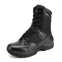 NORTIV 8 Men's Tactical Boot Waterproof Lightweight Comfortable Boots for Work Motorcycle Combat Boots Side Zipper Hiking Outdoor Climbing Activities All Day All Season Christmas Gifts