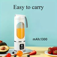 Portable USB-Rechargeable Blender & Juicer - Easy Clean, Perfect for Fruit & Vegetable Drinks, Milkshakes - 10.14oz to 16.91oz Capacity