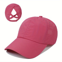 1X Summer Quick-Dry Men'S Ponytail Baseball Cap, Hat, Women'S Sports Cap, Camping Hat