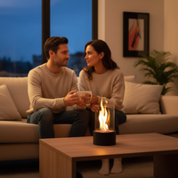 FlameAura | Chimenea de mesa de bioetanol – Llama sin humo y diseño moderno