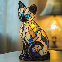 Table Lamp Stained Glass Animal Decorative Night Light