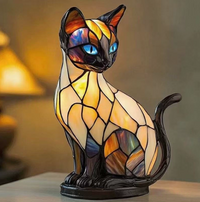 Table Lamp Stained Glass Animal Decorative Night Light