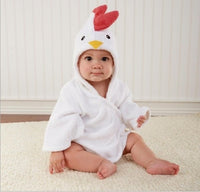 Accappatoio Neonato in Cotone con Cappuccio Animale