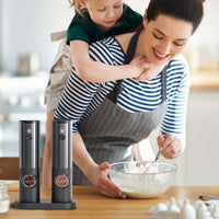 Rechargeable Electric Salt and Pepper Mill Set