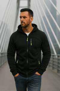 The Southern Atelier - Full-Zip Hoodie with Fleece Lining and Pockets for Workouts and Everyday Wear