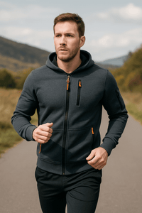 The Southern Atelier - Full-Zip Hoodie with Fleece Lining and Pockets for Workouts and Everyday Wear